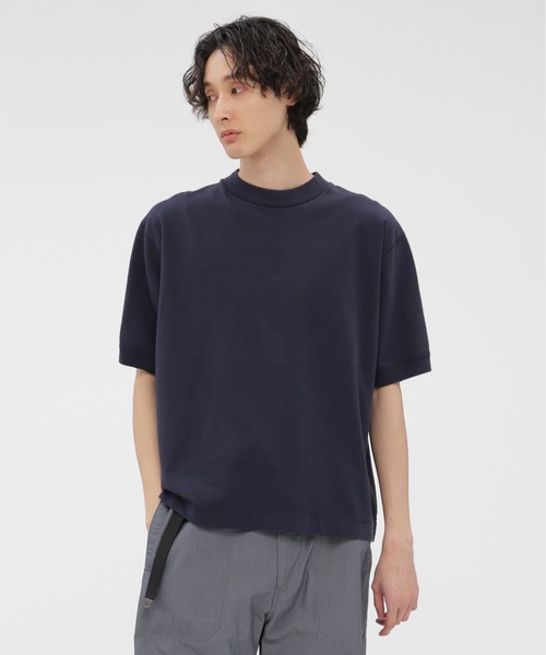 MHL.（エムエイチエル）の「GARMENT DYED TOUGH COTTON LINE（Tシャツ/カットソー・メンズ・オフホワイト/ライトブルー/ネイビー・MEDIUM/LARGE）」の3枚目の写真
