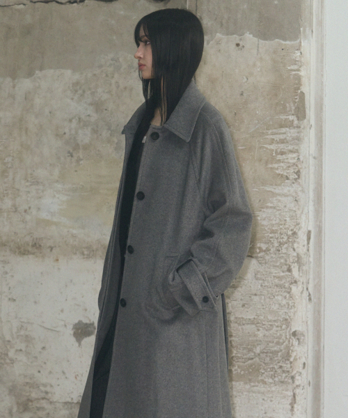 LEATHERY（レザリー）の「カシミヤバルマカンローブコート [グレー]（チェスターコート・レディース・その他・S/M）」の4枚目の写真