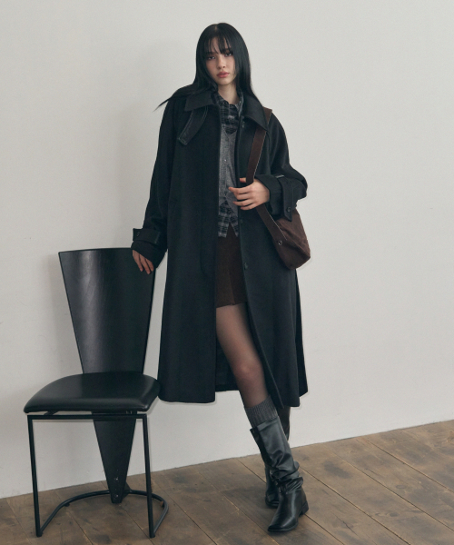 LEATHERY（レザリー）の「カシミヤバルマカンローブコート [グレー]（チェスターコート・レディース・その他・S/M）」の7枚目の写真