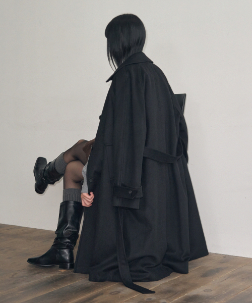LEATHERY（レザリー）の「カシミヤバルマカンローブコート [グレー]（チェスターコート・レディース・その他・S/M）」の11枚目の写真