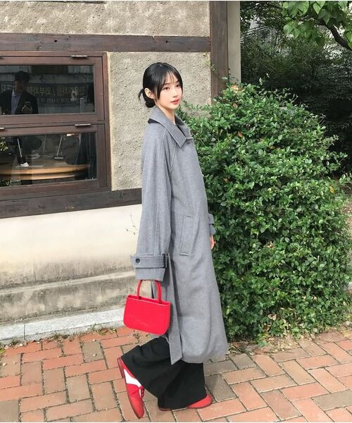 LEATHERY（レザリー）の「カシミヤバルマカンローブコート [グレー]（チェスターコート・レディース・その他・S/M）」の17枚目の写真