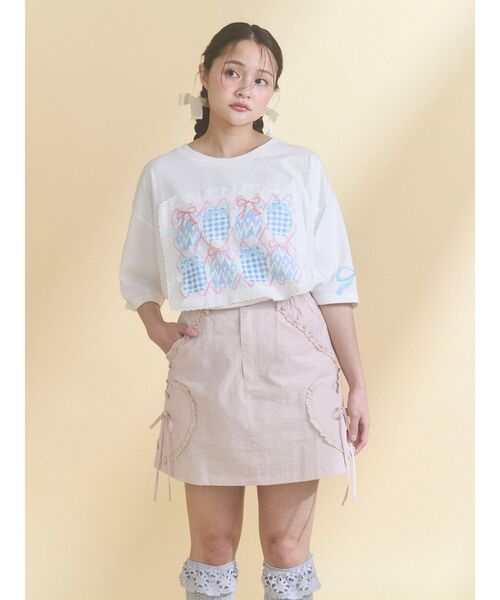 merry jenny(メリージェニー)の「ひみつのゆらめきフレームTee(Tシャツ/カットソー・レディース・ブルー/オフホワイト・FREE)」の13枚目の写真