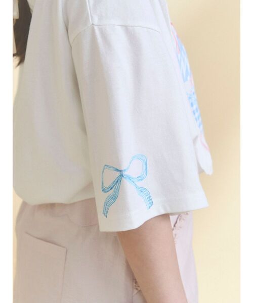 merry jenny(メリージェニー)の「ひみつのゆらめきフレームTee(Tシャツ/カットソー・レディース・ブルー/オフホワイト・FREE)」の14枚目の写真