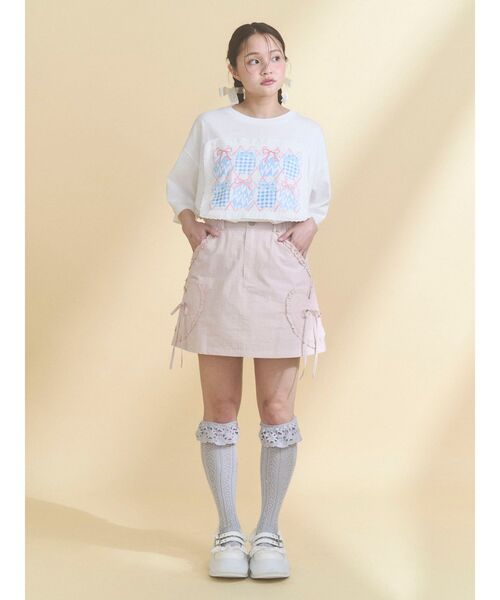 merry jenny(メリージェニー)の「ひみつのゆらめきフレームTee(Tシャツ/カットソー・レディース・ブルー/オフホワイト・FREE)」の15枚目の写真