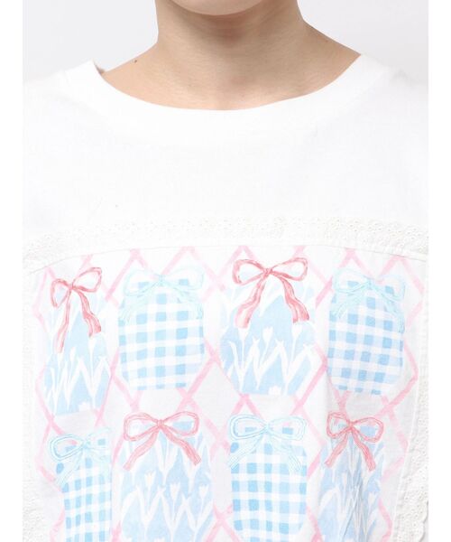 merry jenny(メリージェニー)の「ひみつのゆらめきフレームTee(Tシャツ/カットソー・レディース・ブルー/オフホワイト・FREE)」の19枚目の写真