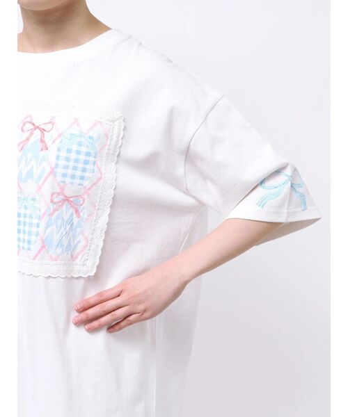 merry jenny(メリージェニー)の「ひみつのゆらめきフレームTee(Tシャツ/カットソー・レディース・ブルー/オフホワイト・FREE)」の20枚目の写真