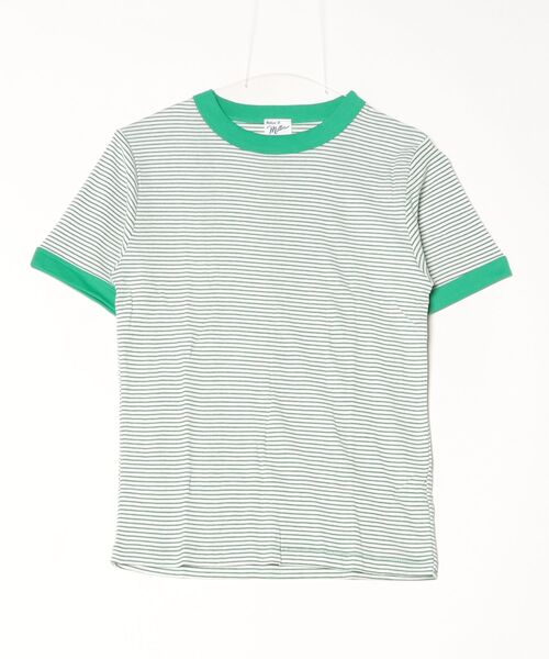 MILLER（ミラー）の「Robert P. Miller / パネルリブ C/N 半袖2 / 849C（Tシャツ/カットソー・レディース・グレー系その他/ホワイト系その他5/ブラック/オレンジ/ミント/チャコールグレー/オレンジ系その他/グレー/ホワイト系その他4/ブルー/レッド/グリーン/ピンク/ホワイト・FREE）」の2枚目の写真