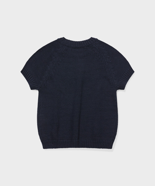 GRUNDEN（グルンデン）の「PLUMP SHORT-SLEEVE KNIT SWEATER (INK NAVY)（ニット/セーター・レディース・その他・OS）」の2枚目の写真
