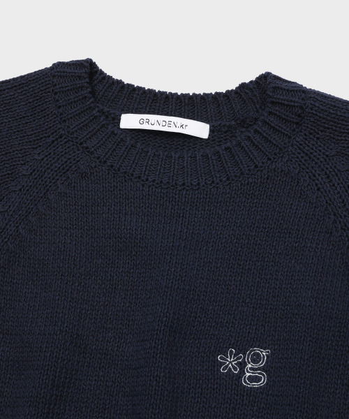 GRUNDEN（グルンデン）の「PLUMP SHORT-SLEEVE KNIT SWEATER (INK NAVY)（ニット/セーター・レディース・その他・OS）」の3枚目の写真
