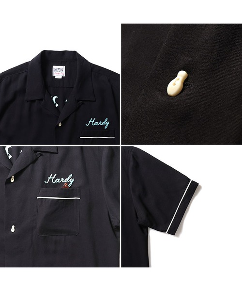 HOUSTON(ヒューストン)の「HOUSTON ボーリングシャツ (CAR)(シャツ/ブラウス・メンズ・ブラック/オフホワイト/マスタード・X-LARGE/XX-LARGE/LARGE/MEDIUM)」の8枚目の写真