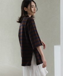 《ウタオ》ボーダー5分袖カットソー