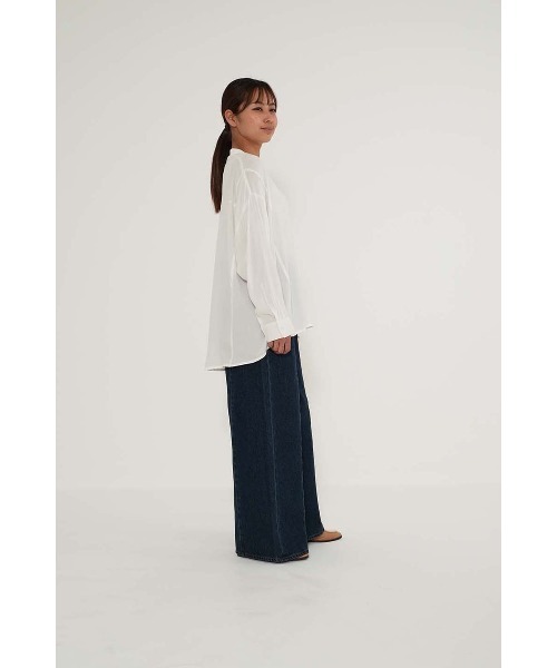 HEART MARKET(ハートマーケット)の「さらっと快適バンドカラー長袖シャツ(シャツ/ブラウス・レディース・ナチュラル/グリーン/ホワイト/チャコール・FREE)」の6枚目の写真