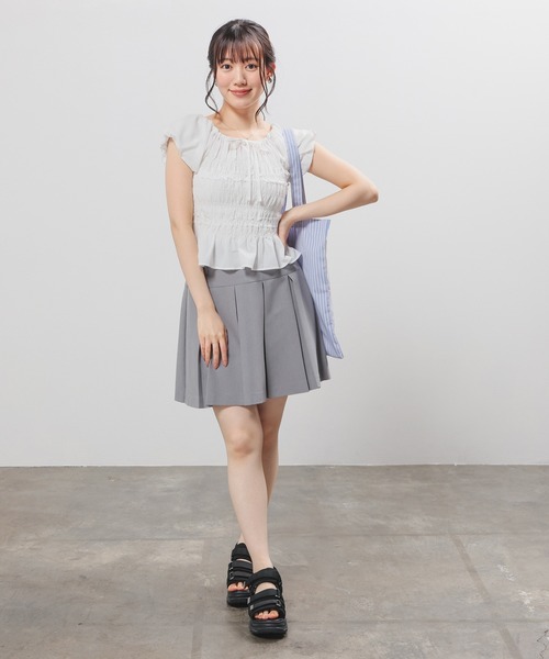 Honeys(ハニーズ)の「パフスリーブブラウス(シャツ/ブラウス・レディース・レッド系1/アイボリー系1/ブラック/ホワイト・L/M/S)」の6枚目の写真