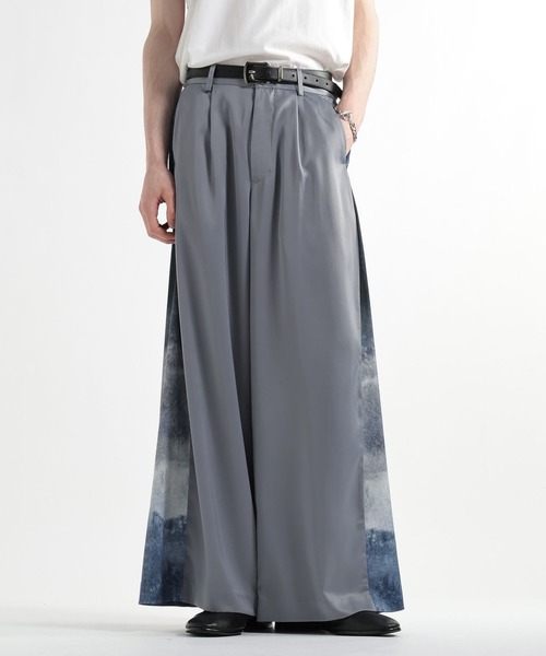 HARE(ハレ)の「【SET UP対応】ART SHIFTワイドパンツ(HARE)(スラックス・メンズ・ブラック/ベージュ/ブルー・SMALL/FREE/MEDIUM)」の1枚目の写真