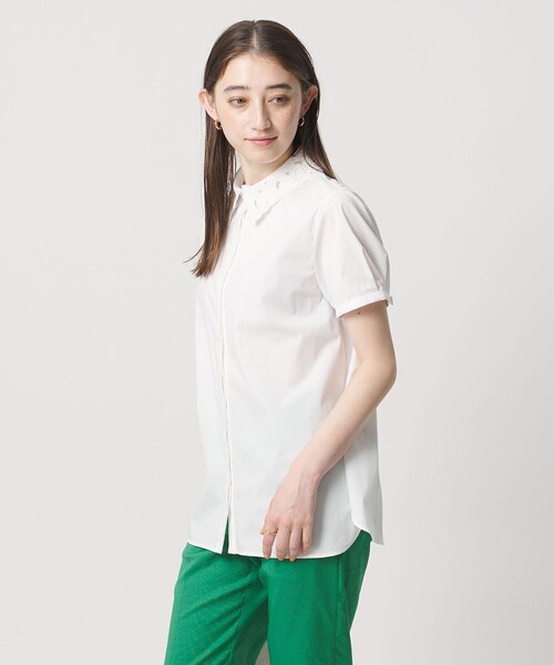 UNITED ARROWS（ユナイテッドアローズ）の「エンブロイダリー シャツ ブラウス 4WAY（シャツ/ブラウス・レディース・オフホワイト/ライトブルー/ネイビー・FREE）」の5枚目の写真