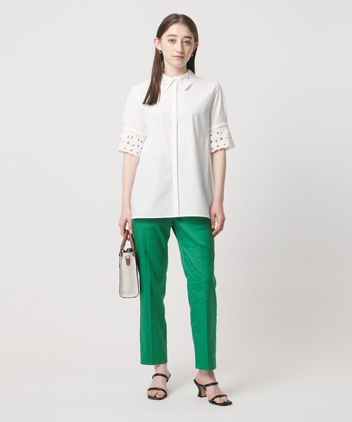 UNITED ARROWS（ユナイテッドアローズ）の「エンブロイダリー シャツ ブラウス 4WAY（シャツ/ブラウス・レディース・オフホワイト/ライトブルー/ネイビー・FREE）」の6枚目の写真