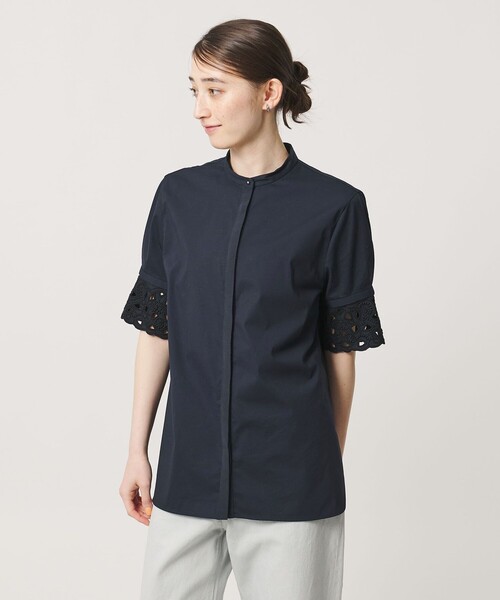 UNITED ARROWS（ユナイテッドアローズ）の「エンブロイダリー シャツ ブラウス 4WAY（シャツ/ブラウス・レディース・オフホワイト/ライトブルー/ネイビー・FREE）」の10枚目の写真