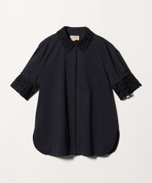 UNITED ARROWS（ユナイテッドアローズ）の「エンブロイダリー シャツ ブラウス 4WAY（シャツ/ブラウス・レディース・オフホワイト/ライトブルー/ネイビー・FREE）」の11枚目の写真