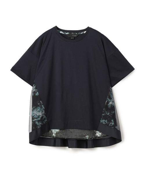 ATSURO TAYAMA（アツロウタヤマ）の「メッシュ使い重ね着風プルオーバー（Tシャツ/カットソー・レディース・オフホワイト/ブラック・M/L）」の5枚目の写真