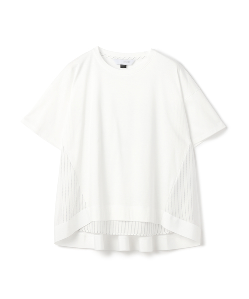 ATSURO TAYAMA（アツロウタヤマ）の「メッシュ使い重ね着風プルオーバー（Tシャツ/カットソー・レディース・オフホワイト/ブラック・M/L）」の6枚目の写真