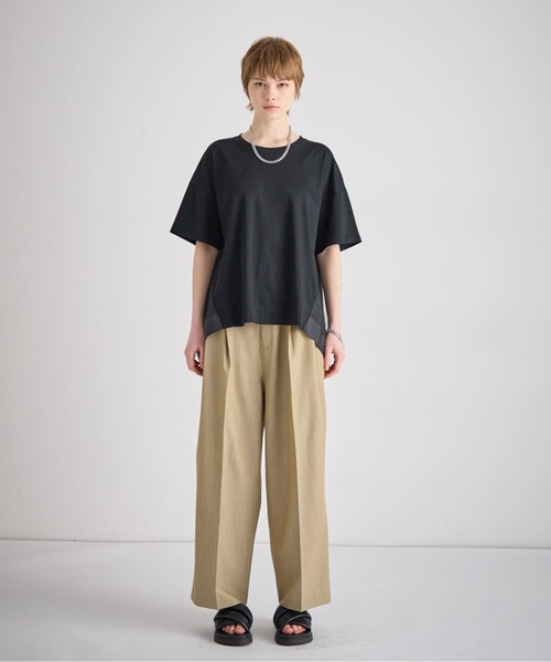 ATSURO TAYAMA（アツロウタヤマ）の「メッシュ使い重ね着風プルオーバー（Tシャツ/カットソー・レディース・オフホワイト/ブラック・M/L）」の21枚目の写真