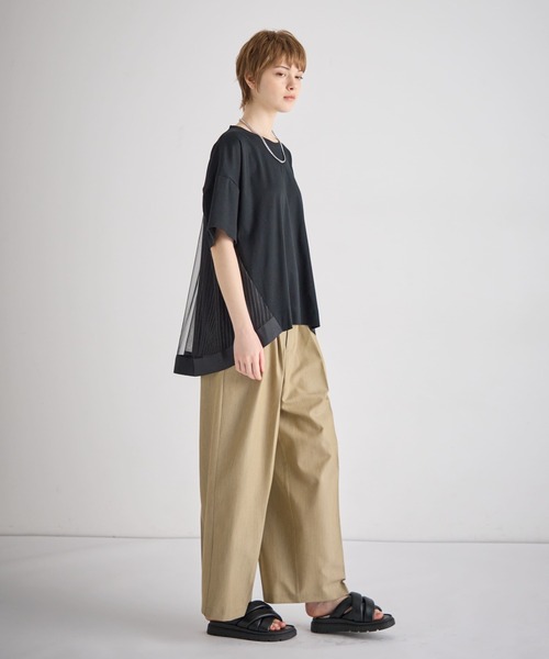 ATSURO TAYAMA（アツロウタヤマ）の「メッシュ使い重ね着風プルオーバー（Tシャツ/カットソー・レディース・オフホワイト/ブラック・M/L）」の22枚目の写真