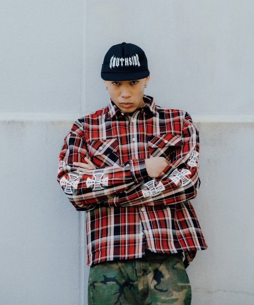 STYLISE（スタイライズ）の「【BREATH】CROSS CHECK SHIRT / 4カラー [BR26SS-S2007]（シャツ/ブラウス・メンズ・ブルー/レッド・L/M）」の2枚目の写真
