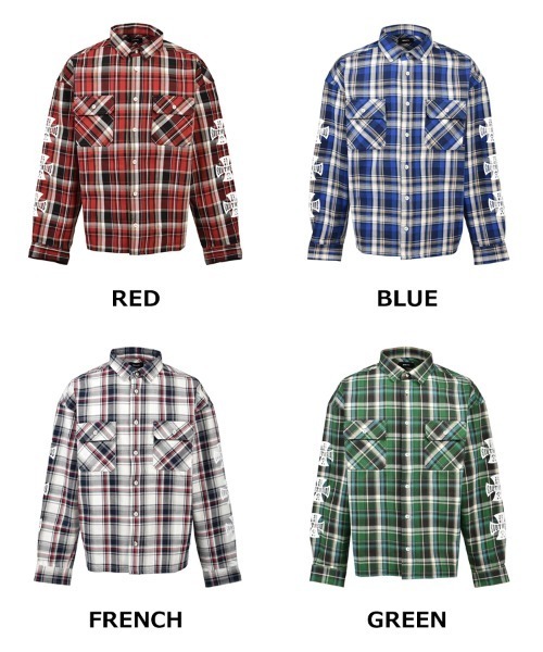 STYLISE（スタイライズ）の「【BREATH】CROSS CHECK SHIRT / 4カラー [BR26SS-S2007]（シャツ/ブラウス・メンズ・ブルー/レッド・L/M）」の6枚目の写真