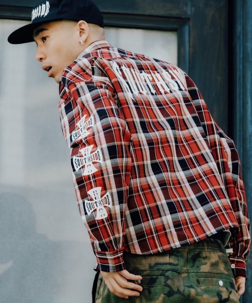 STYLISE（スタイライズ）の「【BREATH】CROSS CHECK SHIRT / 4カラー [BR26SS-S2007]（シャツ/ブラウス・メンズ・ブルー/レッド・L/M）」の8枚目の写真
