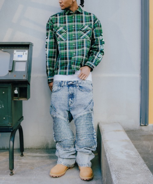STYLISE（スタイライズ）の「【BREATH】CROSS CHECK SHIRT / 4カラー [BR26SS-S2007]（シャツ/ブラウス・メンズ・ブルー/レッド・L/M）」の10枚目の写真
