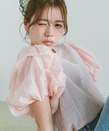 VANNIE U（ヴァニーユー）の「タックデザインスリーブシアーブラウス（シャツ/ブラウス）」