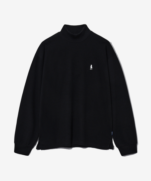 YALE(イェール)の「コンフォータブルモックネック長袖Tシャツブラック(Tシャツ/カットソー・レディース・その他・SMALL/X-LARGE/X-SMALL/LARGE/MEDIUM)」の1枚目の写真