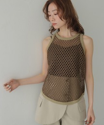 CLEIO（クレイオ）の「【CLEIO】メッシュアメリカンスリーブタンクトップ MESH AMERICAN SLEEVE TANK TOP（タンクトップ）」