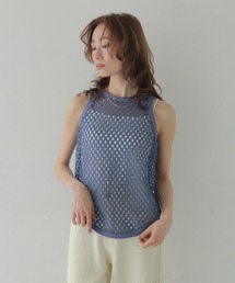 CLEIO（クレイオ）の「【CLEIO】メッシュアメリカンスリーブタンクトップ MESH AMERICAN SLEEVE TANK TOP（タンクトップ）」