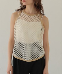 CLEIO | 【CLEIO】メッシュアメリカンスリーブタンクトップ MESH AMERICAN SLEEVE TANK TOP(タンクトップ)