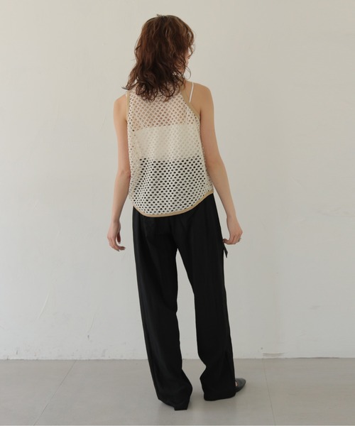 CLEIO（クレイオ）の「【CLEIO】メッシュアメリカンスリーブタンクトップ MESH AMERICAN SLEEVE TANK TOP（タンクトップ・レディース・ブラウン/ブルー/チャコールグレー/アイボリー・FREE）」の12枚目の写真