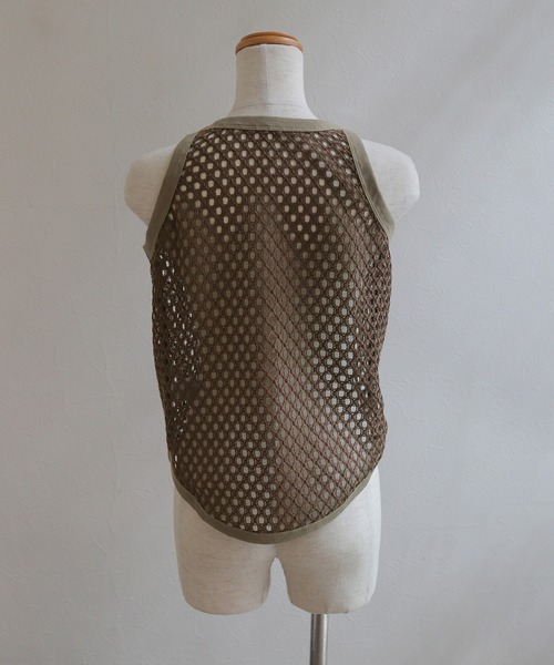 CLEIO（クレイオ）の「【CLEIO】メッシュアメリカンスリーブタンクトップ MESH AMERICAN SLEEVE TANK TOP（タンクトップ・レディース・ブラウン/ブルー/チャコールグレー/アイボリー・FREE）」の22枚目の写真