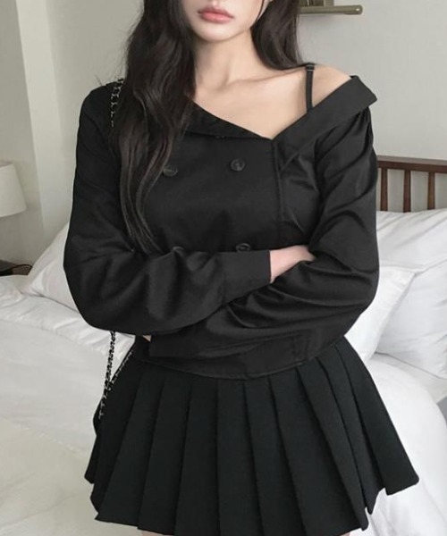 semplice(センプリチェ)の「カットソー【韓国ファッション】(Tシャツ/カットソー・レディース・ブラック/ベージュ/ライトグレー・F)」の17枚目の写真