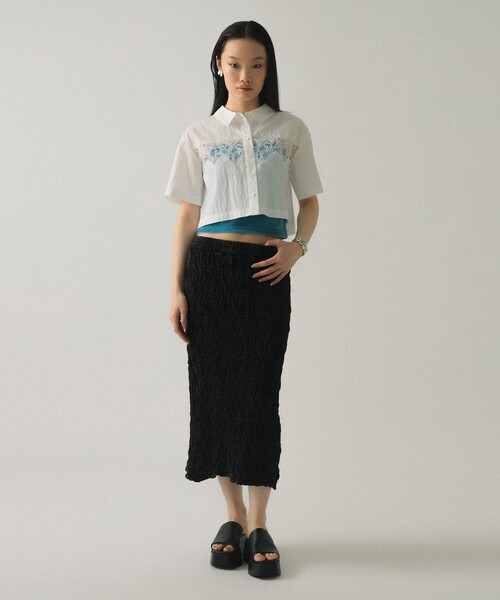 Ray BEAMS(レイビームス)の「カットワーク レース シャツ(シャツ/ブラウス・レディース・ホワイト/ブルー系その他2・ONE SIZE)」の3枚目の写真