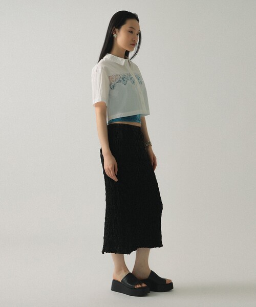 Ray BEAMS(レイビームス)の「カットワーク レース シャツ(シャツ/ブラウス・レディース・ホワイト/ブルー系その他2・ONE SIZE)」の4枚目の写真