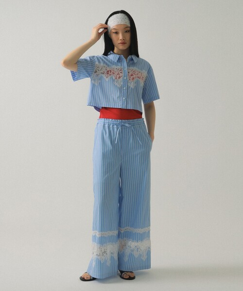 Ray BEAMS(レイビームス)の「カットワーク レース シャツ(シャツ/ブラウス・レディース・ホワイト/ブルー系その他2・ONE SIZE)」の7枚目の写真