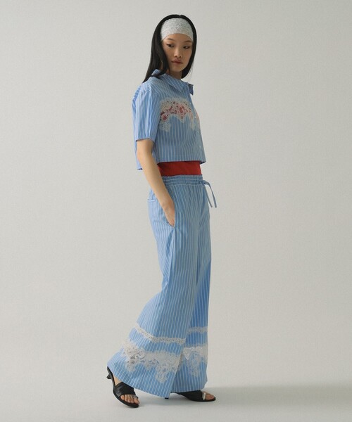 Ray BEAMS(レイビームス)の「カットワーク レース シャツ(シャツ/ブラウス・レディース・ホワイト/ブルー系その他2・ONE SIZE)」の8枚目の写真