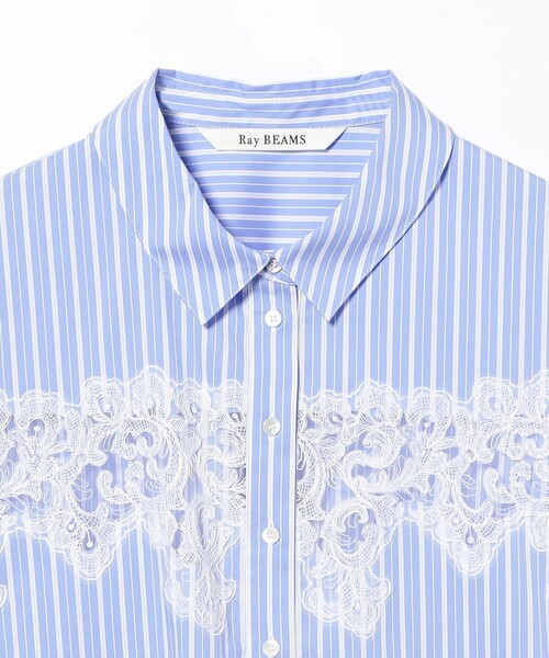 Ray BEAMS(レイビームス)の「カットワーク レース シャツ(シャツ/ブラウス・レディース・ホワイト/ブルー系その他2・ONE SIZE)」の15枚目の写真