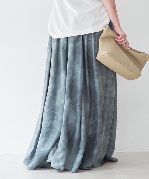 Deuxieme Classe(ドゥーズィエムクラス)の「TIEDYE LINEN スカート(スカート・レディース・エメラルドブルー・38/36)」の5枚目の写真