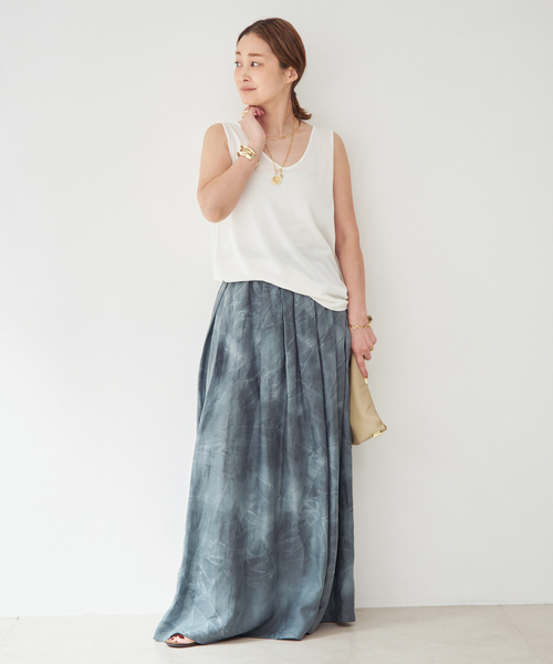 Deuxieme Classe(ドゥーズィエムクラス)の「TIEDYE LINEN スカート(スカート・レディース・エメラルドブルー・38/36)」の6枚目の写真