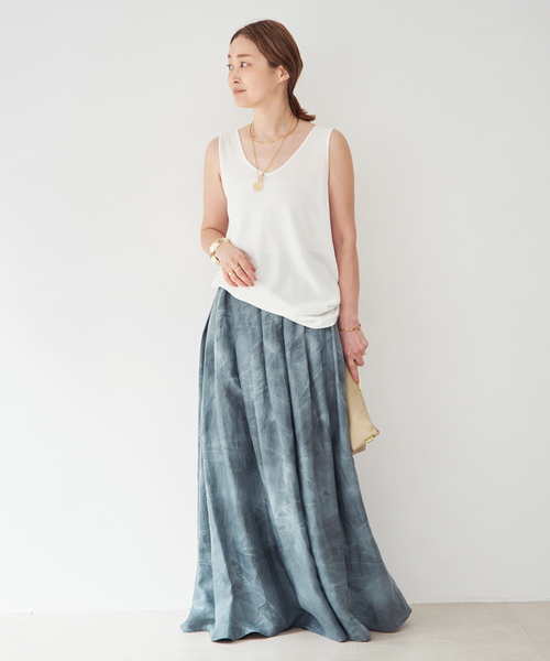Deuxieme Classe(ドゥーズィエムクラス)の「TIEDYE LINEN スカート(スカート・レディース・エメラルドブルー・38/36)」の7枚目の写真