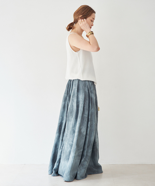 Deuxieme Classe(ドゥーズィエムクラス)の「TIEDYE LINEN スカート(スカート・レディース・エメラルドブルー・38/36)」の8枚目の写真