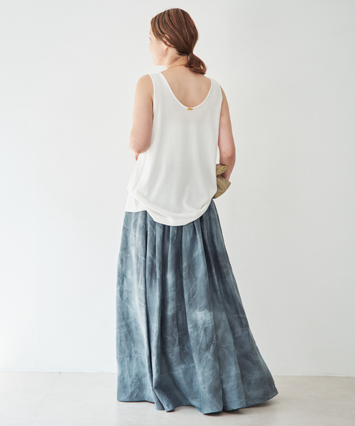 Deuxieme Classe(ドゥーズィエムクラス)の「TIEDYE LINEN スカート(スカート・レディース・エメラルドブルー・38/36)」の9枚目の写真