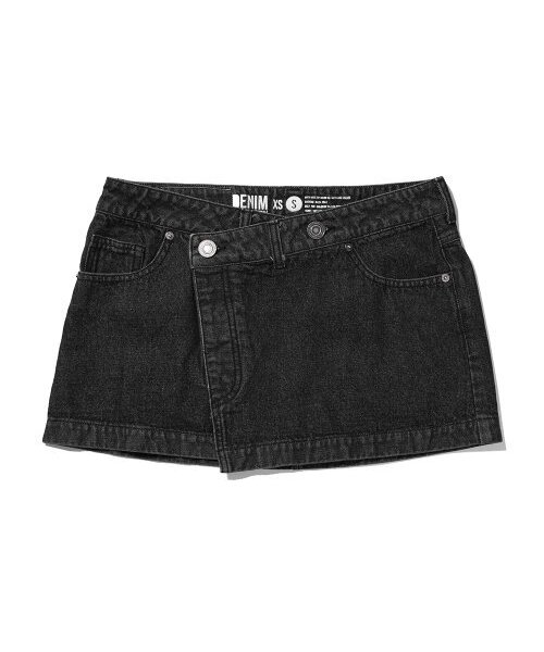 EXTRAORDINARY(エクストラオーディナリー)の「WRAP SKIRT BLACK(スカート・レディース・その他・SMALL/X-SMALL)」の1枚目の写真