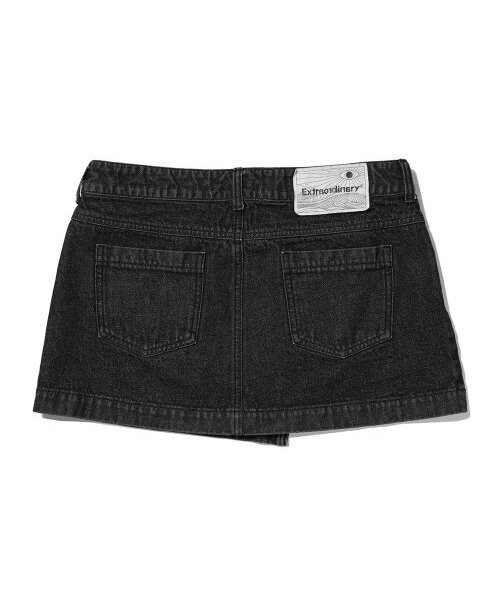 EXTRAORDINARY(エクストラオーディナリー)の「WRAP SKIRT BLACK(スカート・レディース・その他・SMALL/X-SMALL)」の2枚目の写真